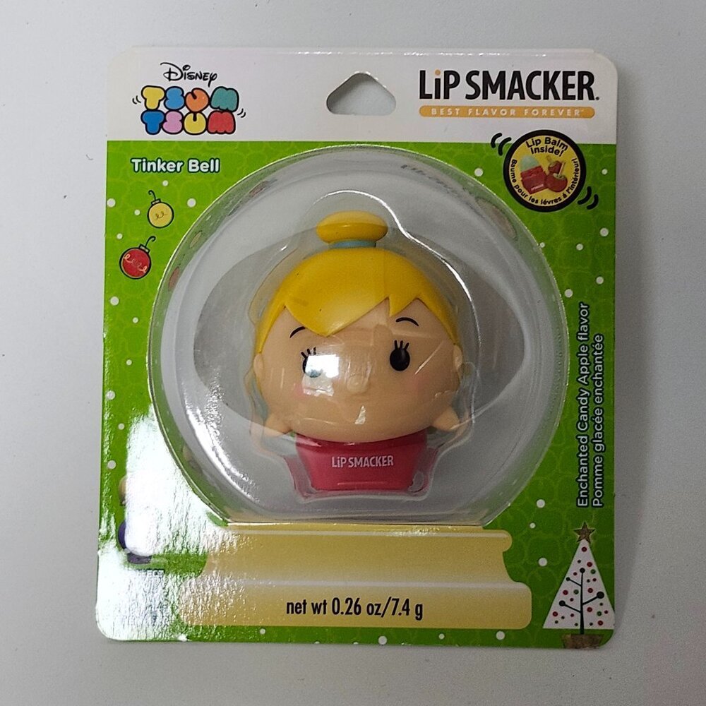 DISNEY TSUM TSUM Lip Smacker Tinker Bell Enchanted Candy Apple BNIP Snow Globe